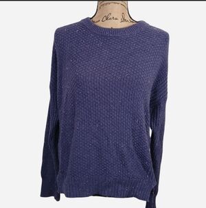 Universal Thread Purple And White Flecked Crewneck Sweater Medium Relaxed Fit
